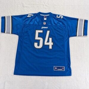 NFL Pro Line Detroit Lions DeAndre Levy #54 Football Jersey Men's Large Blue EUC